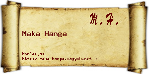 Maka Hanga névjegykártya